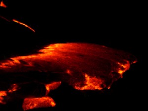 Lava from Kilauea Volcano